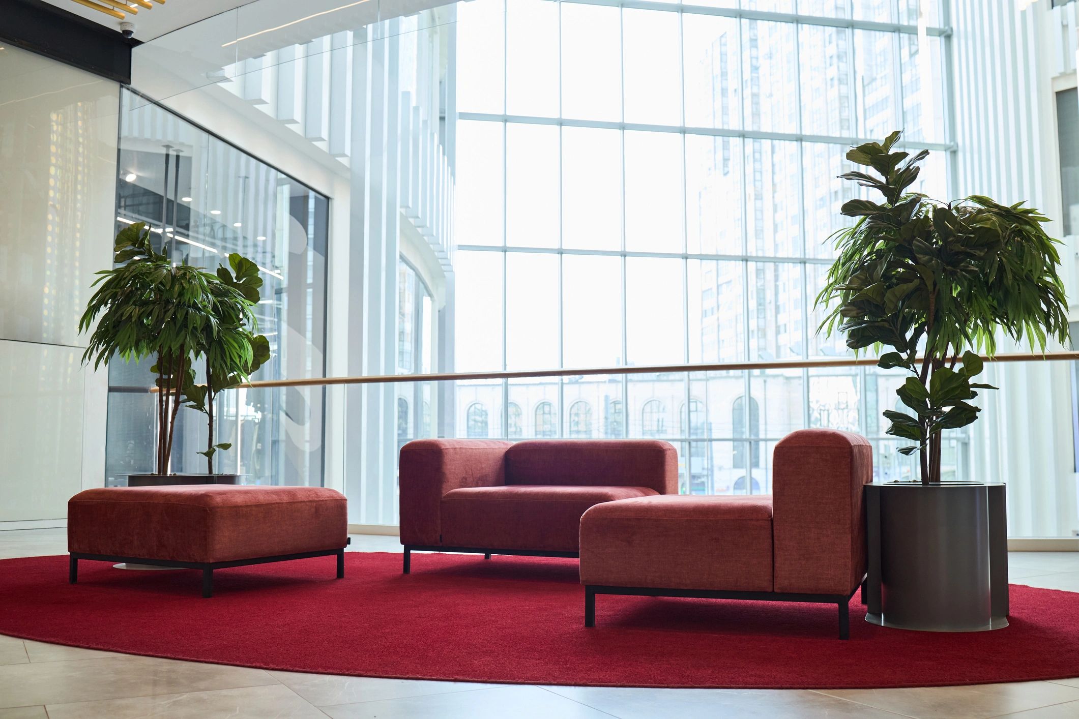 Modern lounge area suggesting accessible and comfortable shared spaces