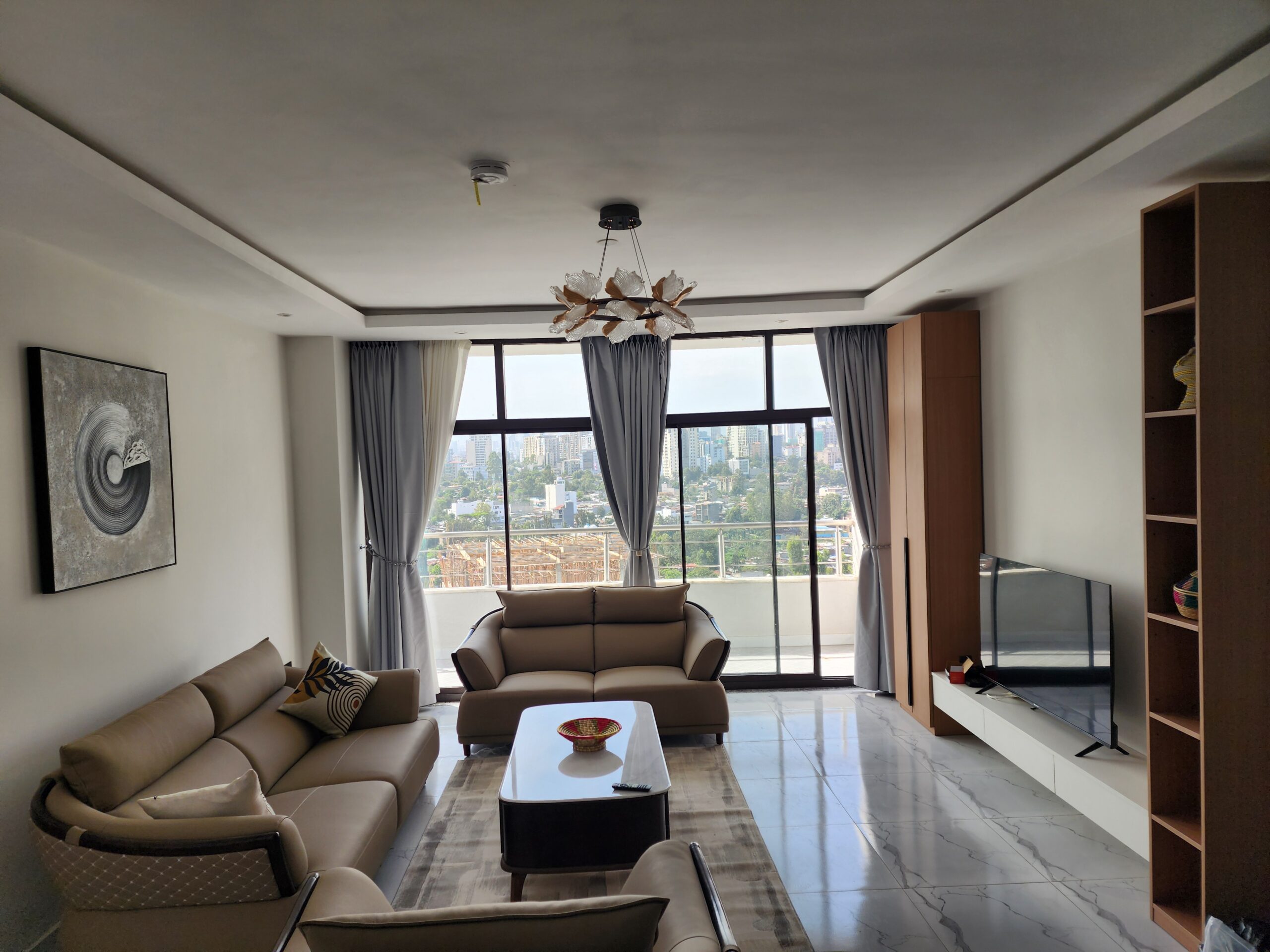 Guest house lounge at YADAM Building in Addis Ababa